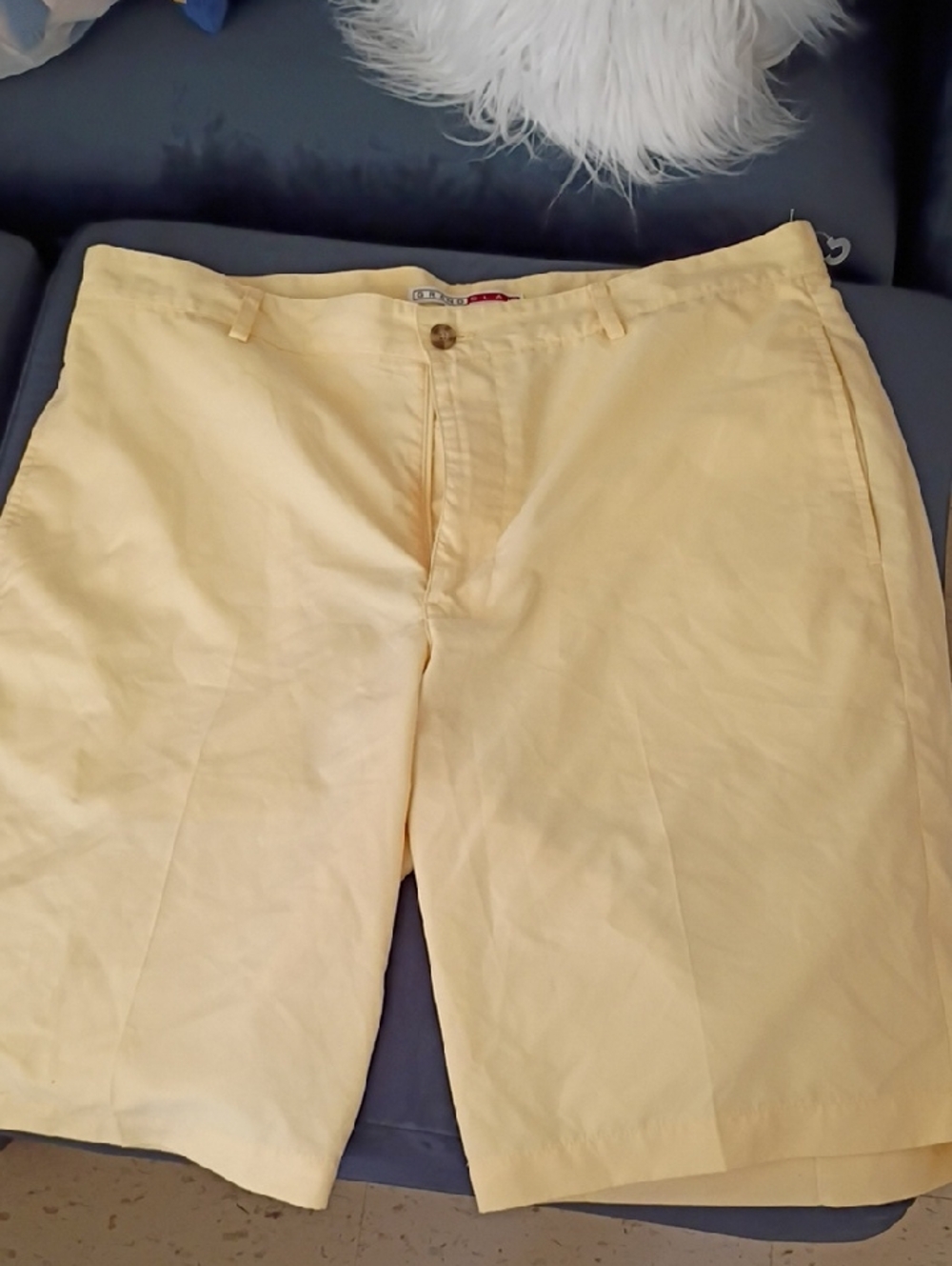Grand Slam Light Yellow Cotton Chino Shorts